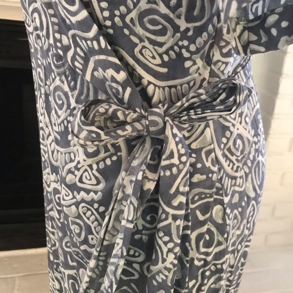 Vintage 90s Passports Pier 1 Imports Full-Wrap belt dress M. - Picture 3 of 8